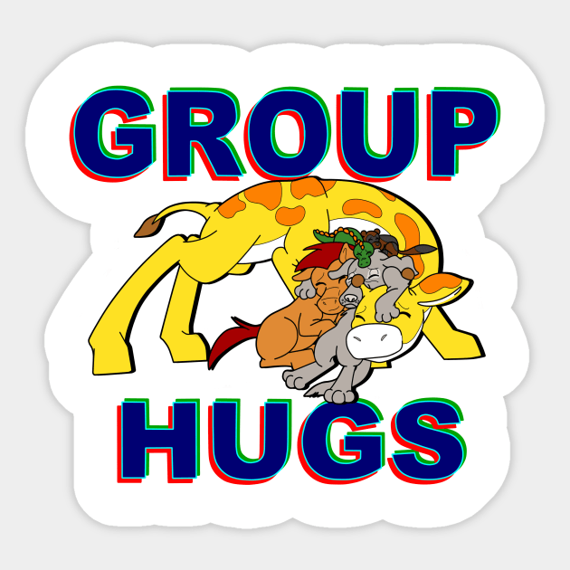 Group Hugs Sticker by RockyHay